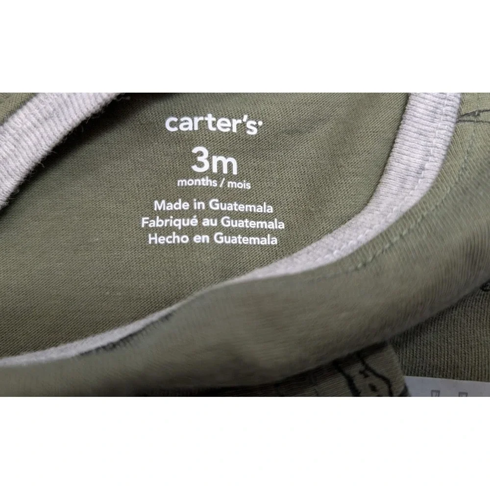Carter's Baby Boy's Short Set and Dinosaur Tank Top, 100% Cotton, Size 3 Months